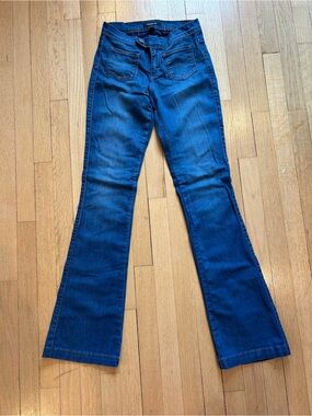 Vintage Bebe Women's Goegeous color Blue Flared Jeans